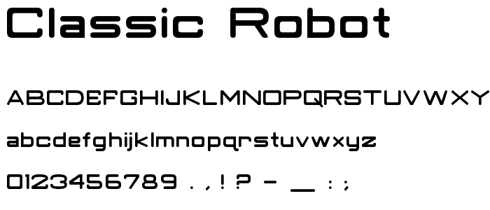 Classic Robot font